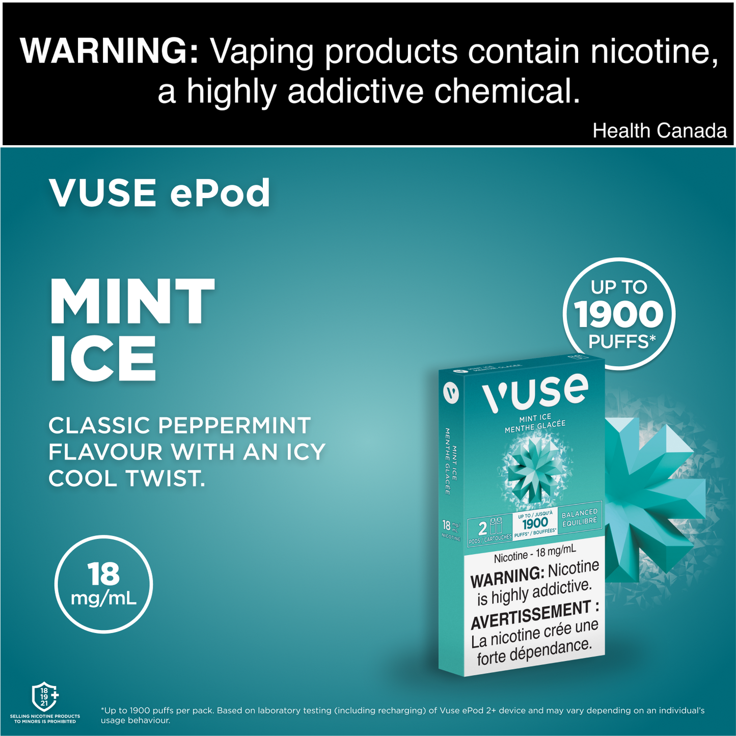 Capsules de glace Vuse ePod Mint (2x)