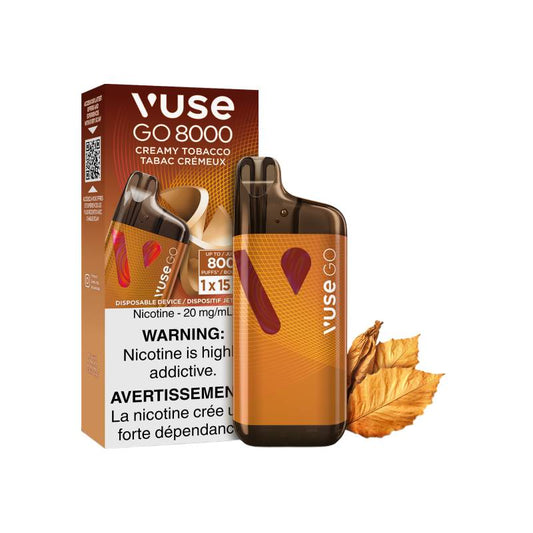 Vuse GO 8k 2.0 Disposable Vape - Creamy Tobacco