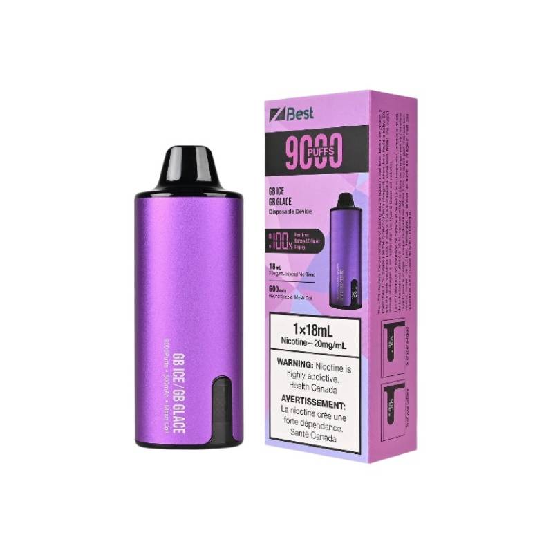 Z Best Disposable Vape - GB Ice (9000 Puffs), 18ML