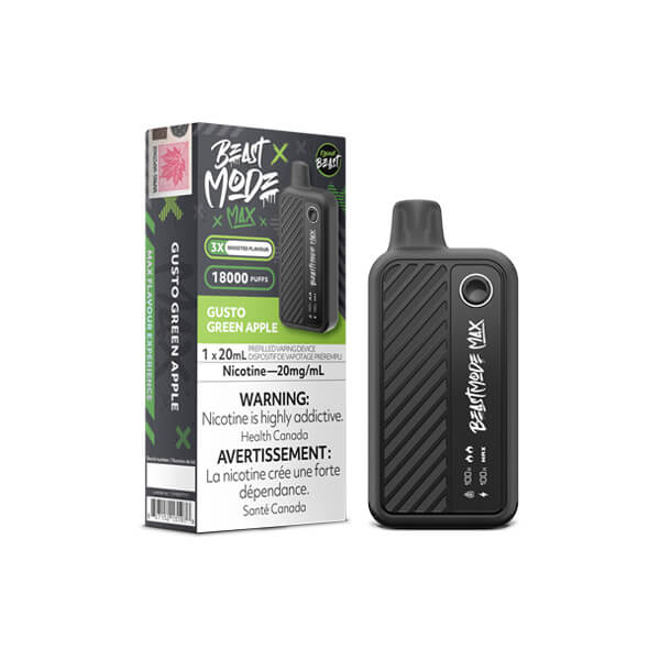 Flavour Beast - Beast Mode Max 18K Disposable: Gusto Green Apple, 20ML