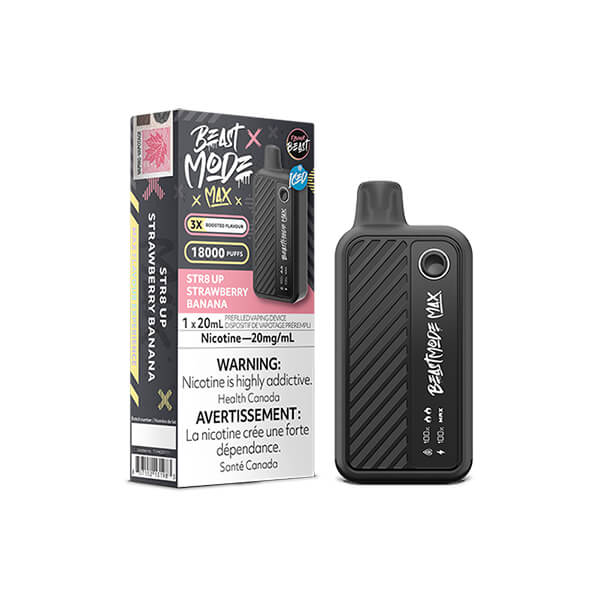 Flavour Beast - Beast Mode Max 18K Disposable: STR8 UP Strawberry Banana, 20ML